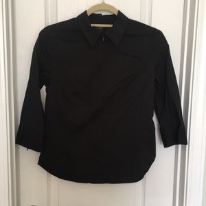 Express Black Zip Blouse